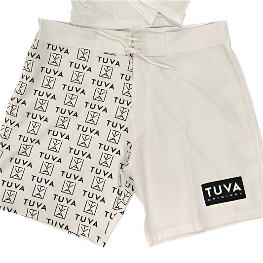 New Era Pattern MMA Shorts 17" (White)